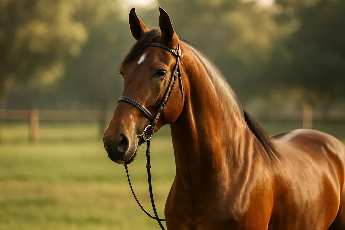 Cavalo Mangalarga Marchador em ambiente rural