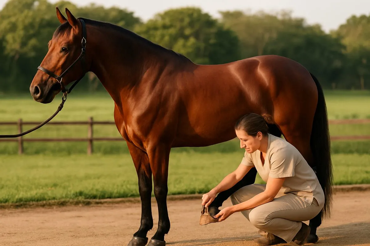 Cavalo Mangalarga Marchador em ambiente rural