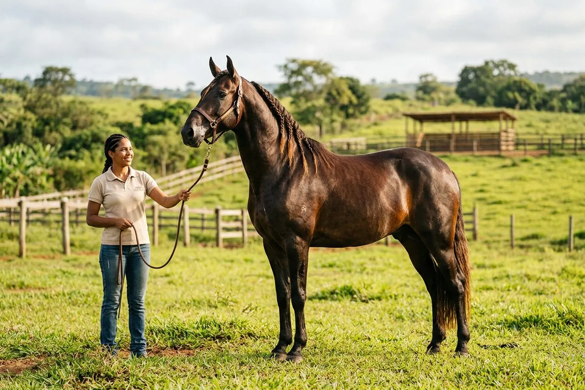 Foto editorial de Mangalarga Marchador sobre visitar haras mangalarga marchador
